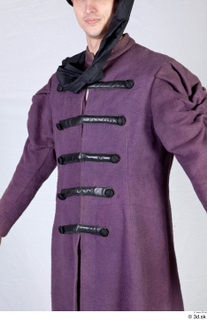  Photos Medieval Aristocrat in suit 3 Medieval clothing medieval aristocrat purple coat upper body 0002.jpg
